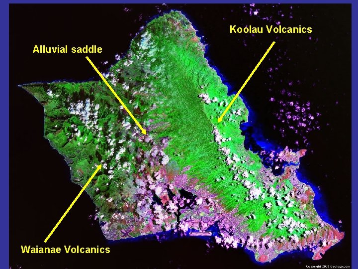 Koolau Volcanics Alluvial saddle Waianae Volcanics 