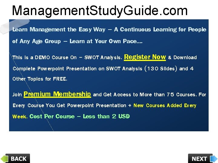 Management. Study. Guide. com Learn Management the Easy Way – A Continuous Learning for