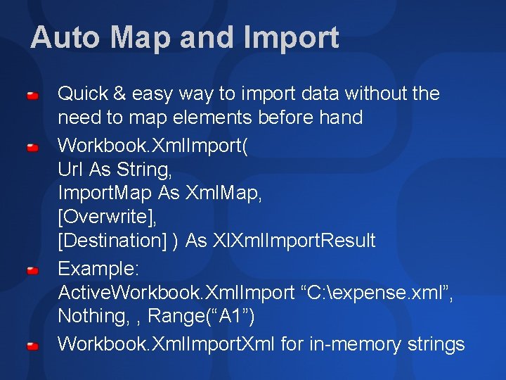 Auto Map and Import Quick & easy way to import data without the need