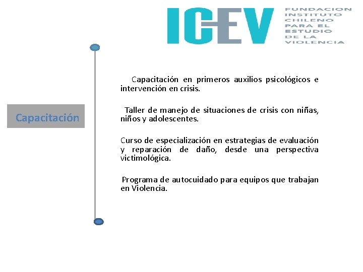  Capacitación en primeros auxilios psicológicos e intervención en crisis. Capacitación Taller de manejo