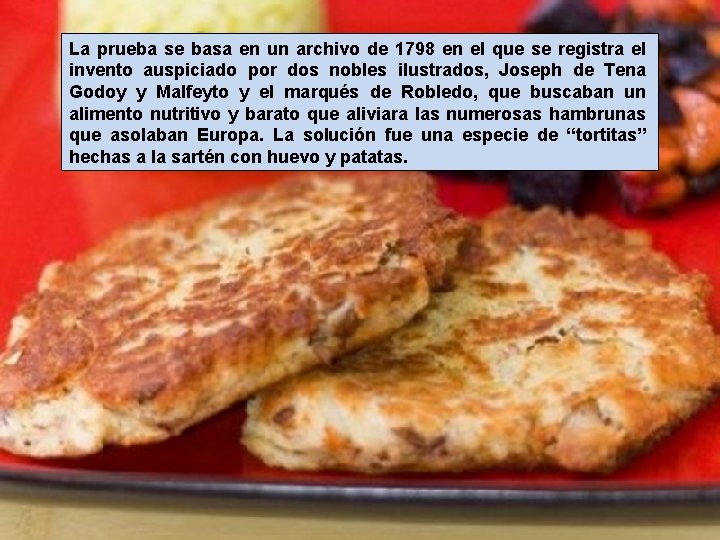 La prueba se basa en un archivo de 1798 en el que se registra