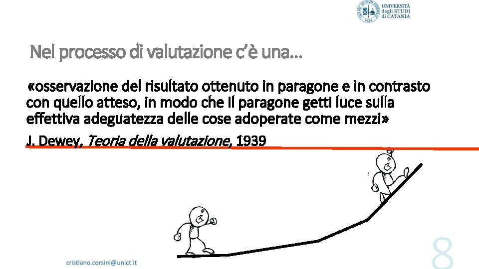 Nel processo di valutazione c’è una… «osservazione del risultato ottenuto in paragone e in