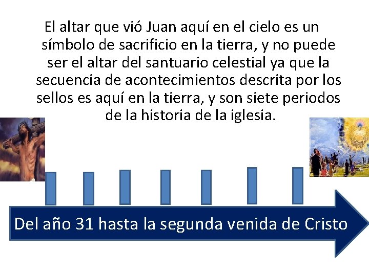 El altar que vió Juan aquí en el cielo es un símbolo de sacrificio