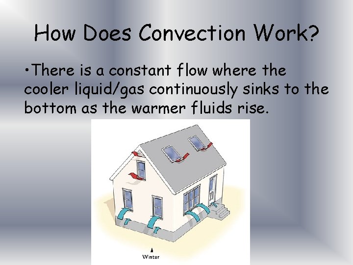 How Does Convection Work? • There is a constant flow where the cooler liquid/gas