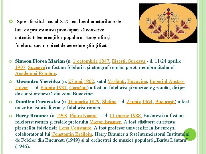 Spre sfârșitul sec. al XIX-lea, locul amatorilor este luat de profesioniști preocupați să Spre sfârșitul sec. al XIX-lea, locul amatorilor este luat de profesioniști preocupați să