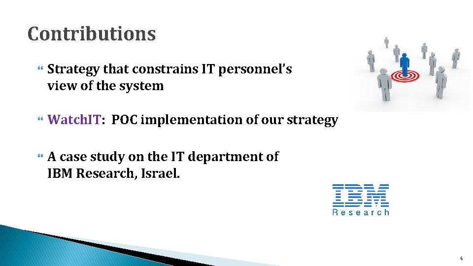 Contributions Strategy that constrains IT personnel’s view of the system Watch. IT: POC implementation