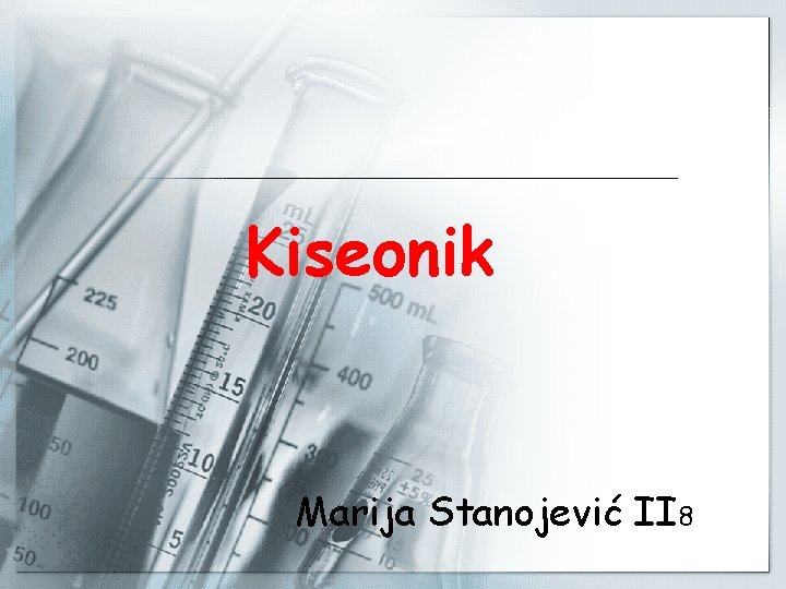 Kiseonik Marija Stanojević II 8 