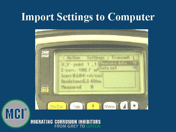 Import Settings to Computer 