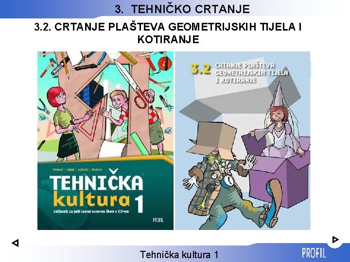 3. TEHNIČKO CRTANJE 3. 2. CRTANJE PLAŠTEVA GEOMETRIJSKIH TIJELA I KOTIRANJE Tehnička kultura 1