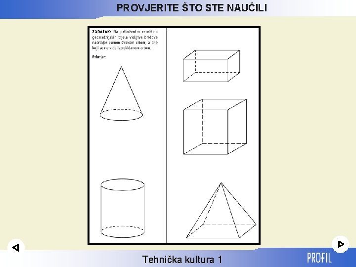 PROVJERITE ŠTO STE NAUČILI Tehnička kultura 1 