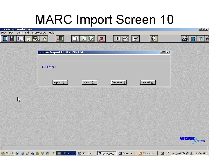 MARC Import Screen 10 