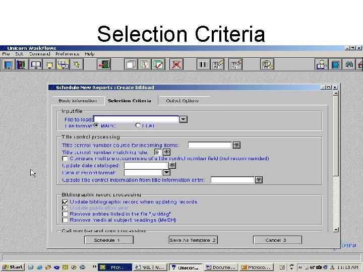 Selection Criteria 
