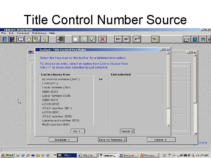 Title Control Number Source 
