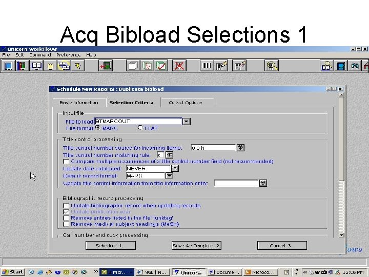 Acq Bibload Selections 1 