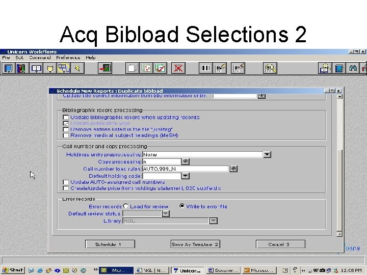 Acq Bibload Selections 2 