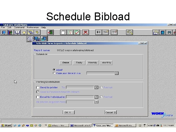 Schedule Bibload 
