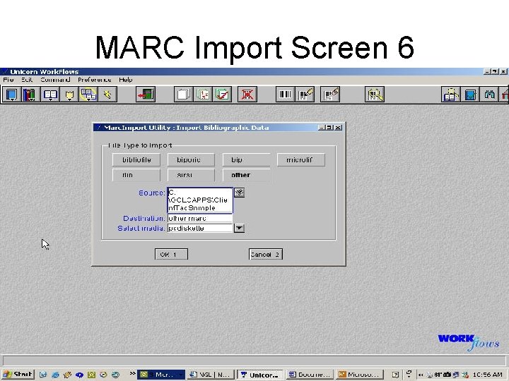 MARC Import Screen 6 