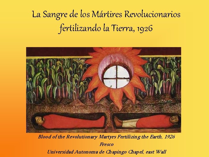 La Sangre de los Mártires Revolucionarios fertilizando la Tierra, 1926 Blood of the Revolutionary