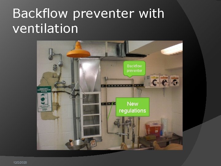 Backflow preventer with ventilation Backflow preventer New regulations 12/2/2020 