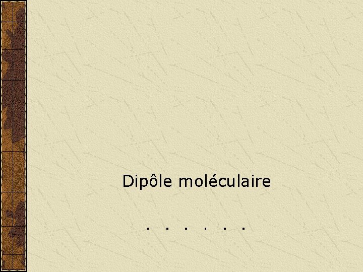 Dipôle moléculaire 