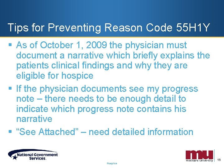 Tips for Preventing Reason Code 55 H 1 Y § As of October 1,