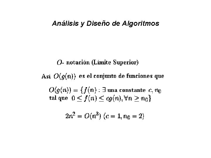 Análisis y Diseño de Algoritmos 