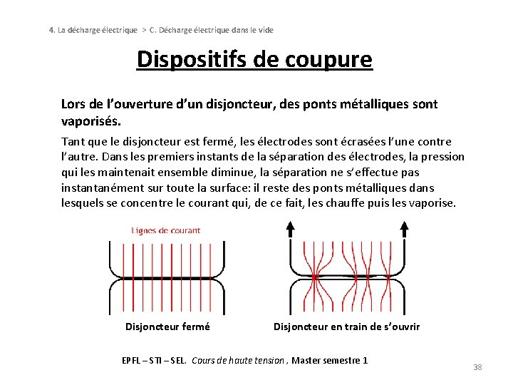 4. La décharge électrique > C. Décharge électrique dans le vide Dispositifs de coupure 4. La décharge électrique > C. Décharge électrique dans le vide Dispositifs de coupure