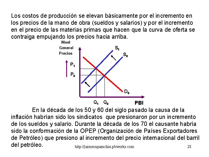 Los costos de producción se elevan básicamente por el incremento en los precios de Los costos de producción se elevan básicamente por el incremento en los precios de