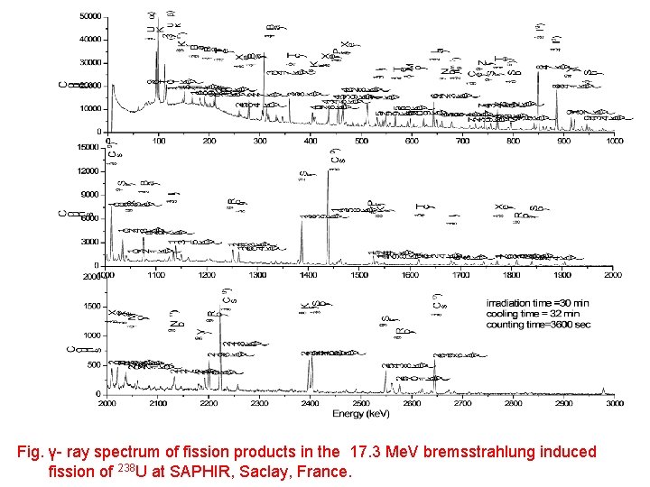 Fig. γ- ray spectrum of fission products in the 17. 3 Me. V bremsstrahlung