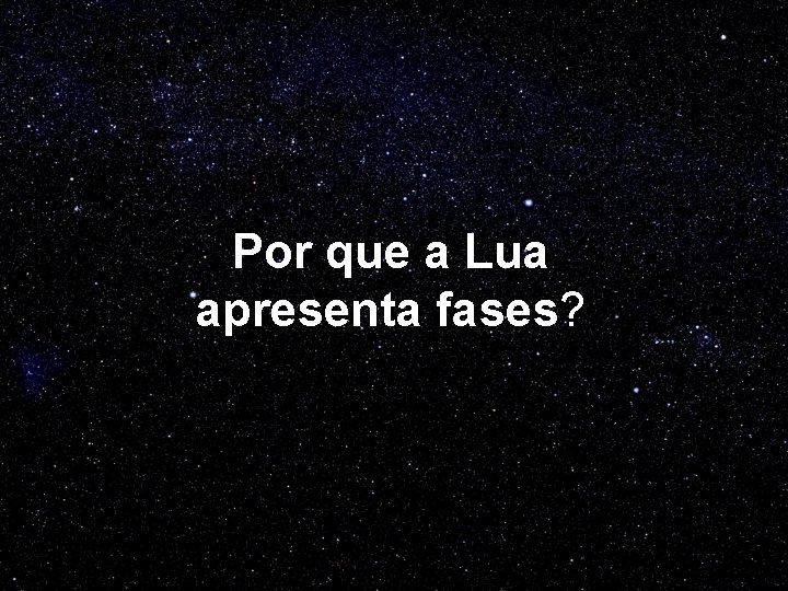 Por que a Lua apresenta fases? 