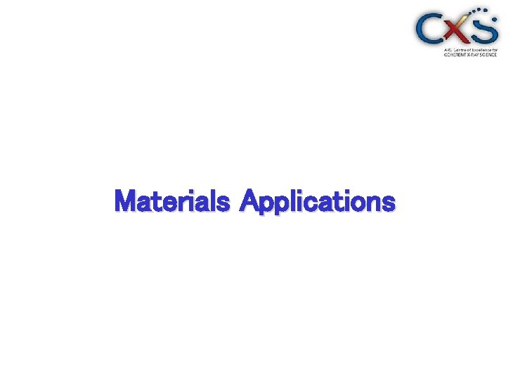Materials Applications 