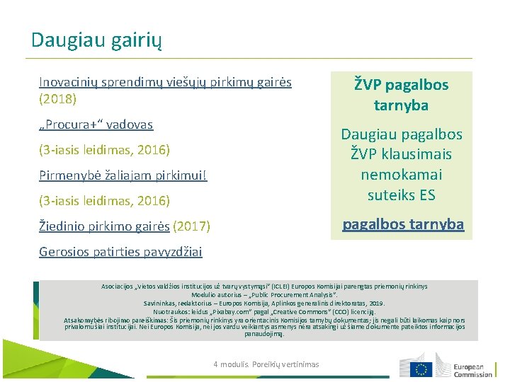Daugiau gairių Inovacinių sprendimų viešųjų pirkimų gairės (2018) „Procura+“ vadovas ŽVP pagalbos tarnyba (3