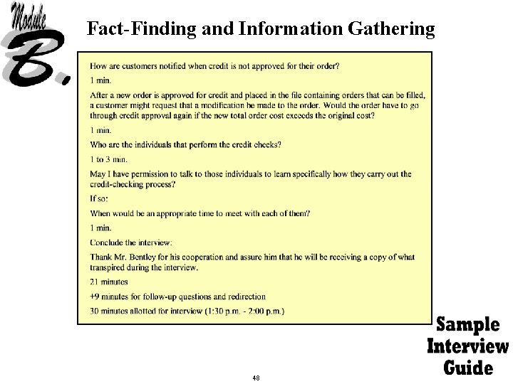 Fact-Finding and Information Gathering 48 