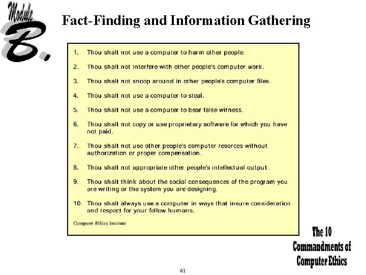 Fact-Finding and Information Gathering 61 