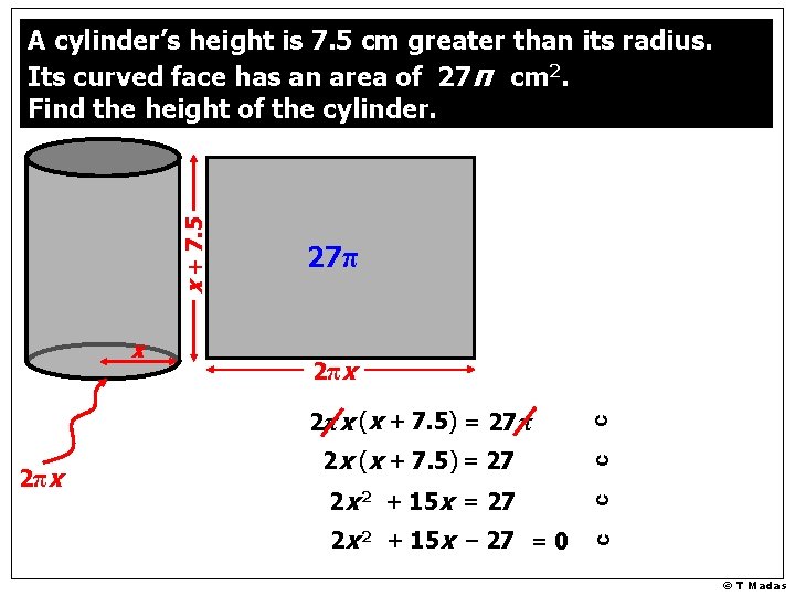 2πx (x + 7. 5) = 27π c 2 x (x + 7. 5)