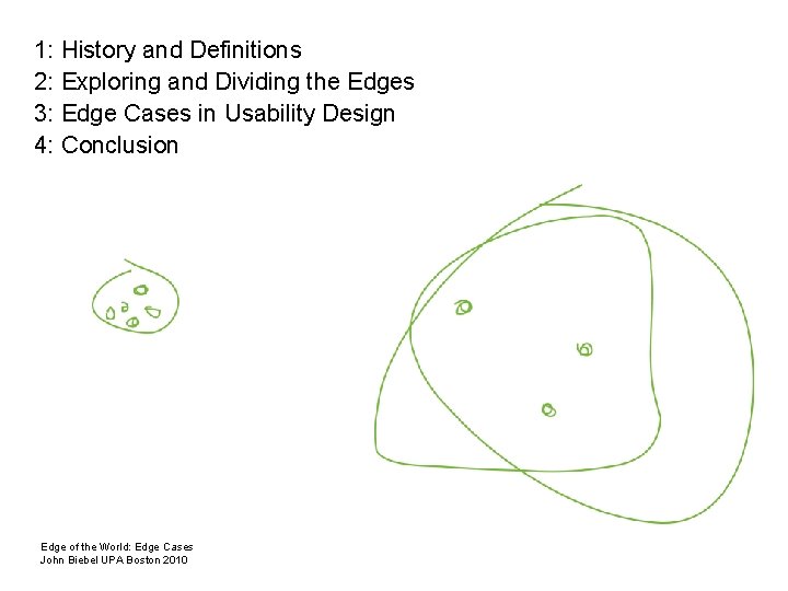 1: History and Definitions 2: Exploring and Dividing the Edges 3: Edge Cases in