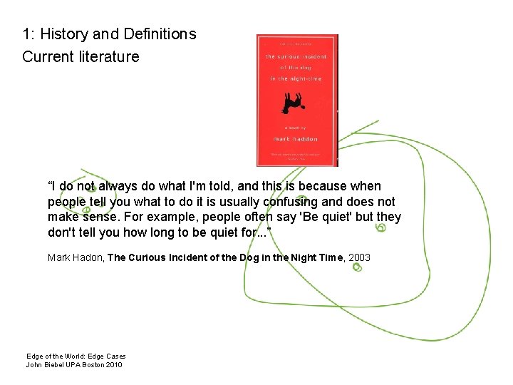 1: History and Definitions Current literature “I do not always do what I'm told,