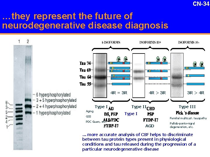 CN-34 …they represent the future of neurodegenerative disease diagnosis 4 R = 3 R