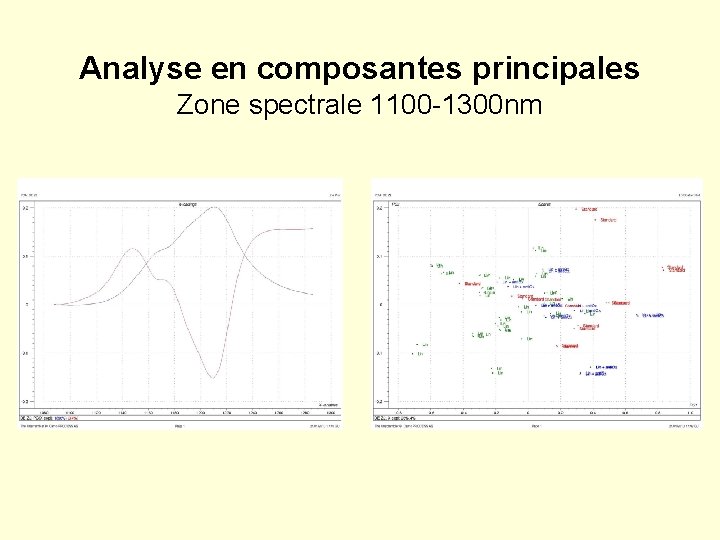 Analyse en composantes principales Zone spectrale 1100 -1300 nm 