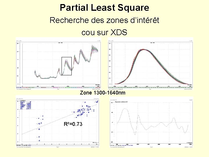 Partial Least Square Recherche des zones d’intérêt cou sur XDS Zone 1300 -1640 nm