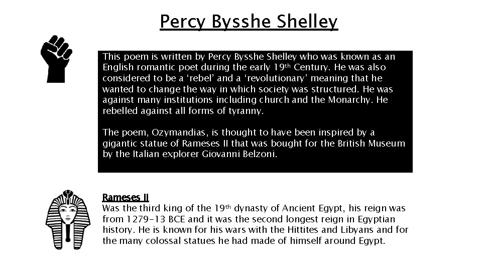 Percy Bysshe Shelley This poem is written by Percy Bysshe Shelley who was known