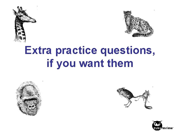 Extra practice questions, if you want them 