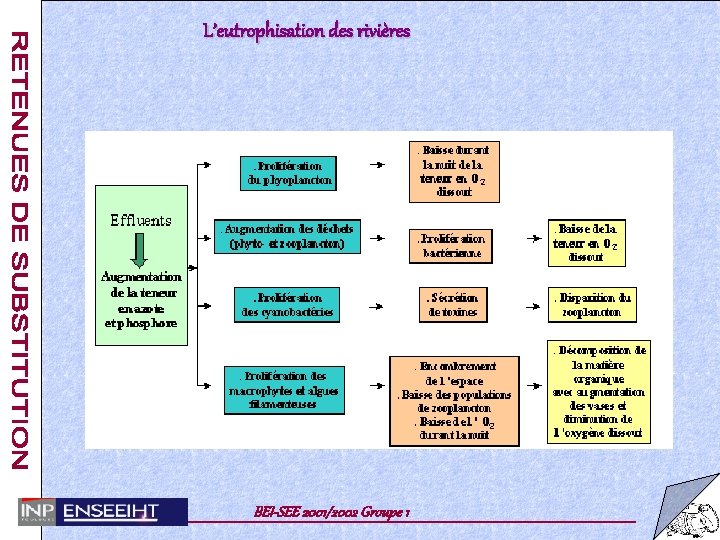 L’eutrophisation des rivières BEI-SEE 2001/2002 Groupe 1 
