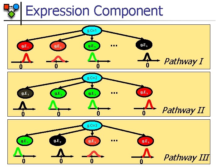 Expression Component g. C=1 g. E 1 0 g. E 2 … g. E