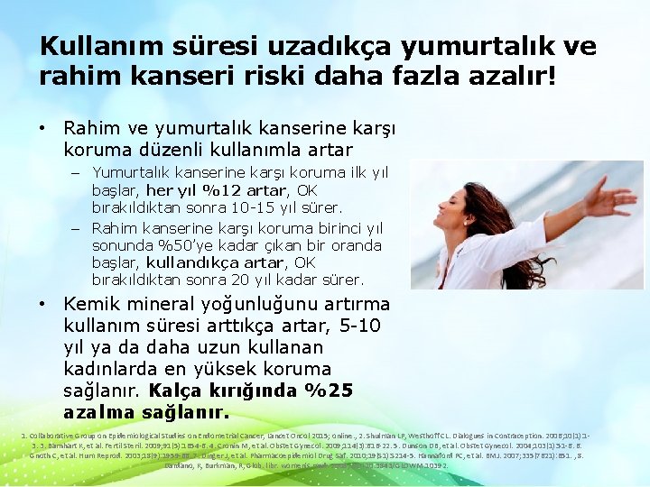 Kullanım süresi uzadıkça yumurtalık ve rahim kanseri riski daha fazla azalır! • Rahim ve