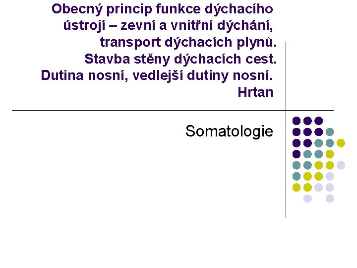 Obecný princip funkce dýchacího ústrojí – zevní a vnitřní dýchání, transport dýchacích plynů. Stavba