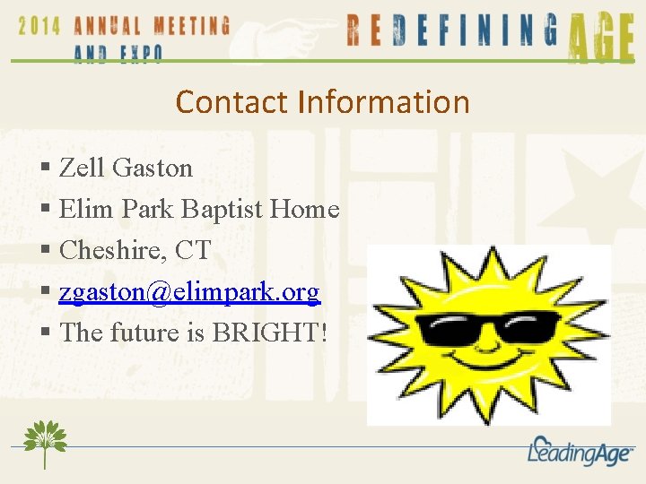 Contact Information § Zell Gaston § Elim Park Baptist Home § Cheshire, CT § Contact Information § Zell Gaston § Elim Park Baptist Home § Cheshire, CT §