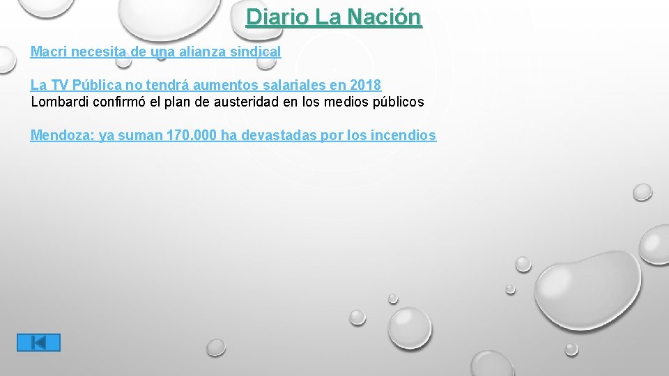 Diario La Nación Macri necesita de una alianza sindical La TV Pública no tendrá