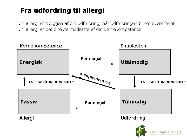 Fra udfordring til allergi Din allergi er skyggen af din udfordring, når udfordringen bliver