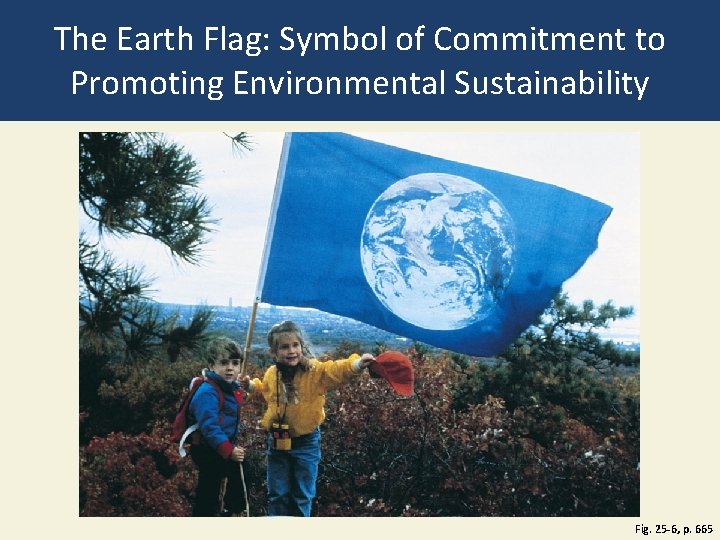 The Earth Flag: Symbol of Commitment to Promoting Environmental Sustainability Fig. 25 -6, p.